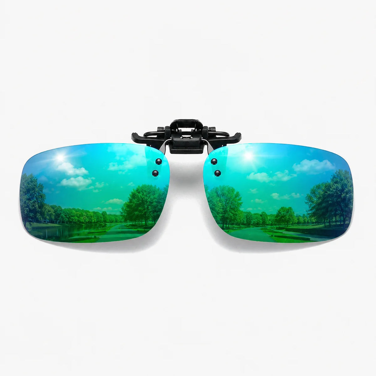 LOR MALE Polarized Clip On Sunglasses for Men Women Sports Fishing Driving Hiking Fit Over Prescription Glasses