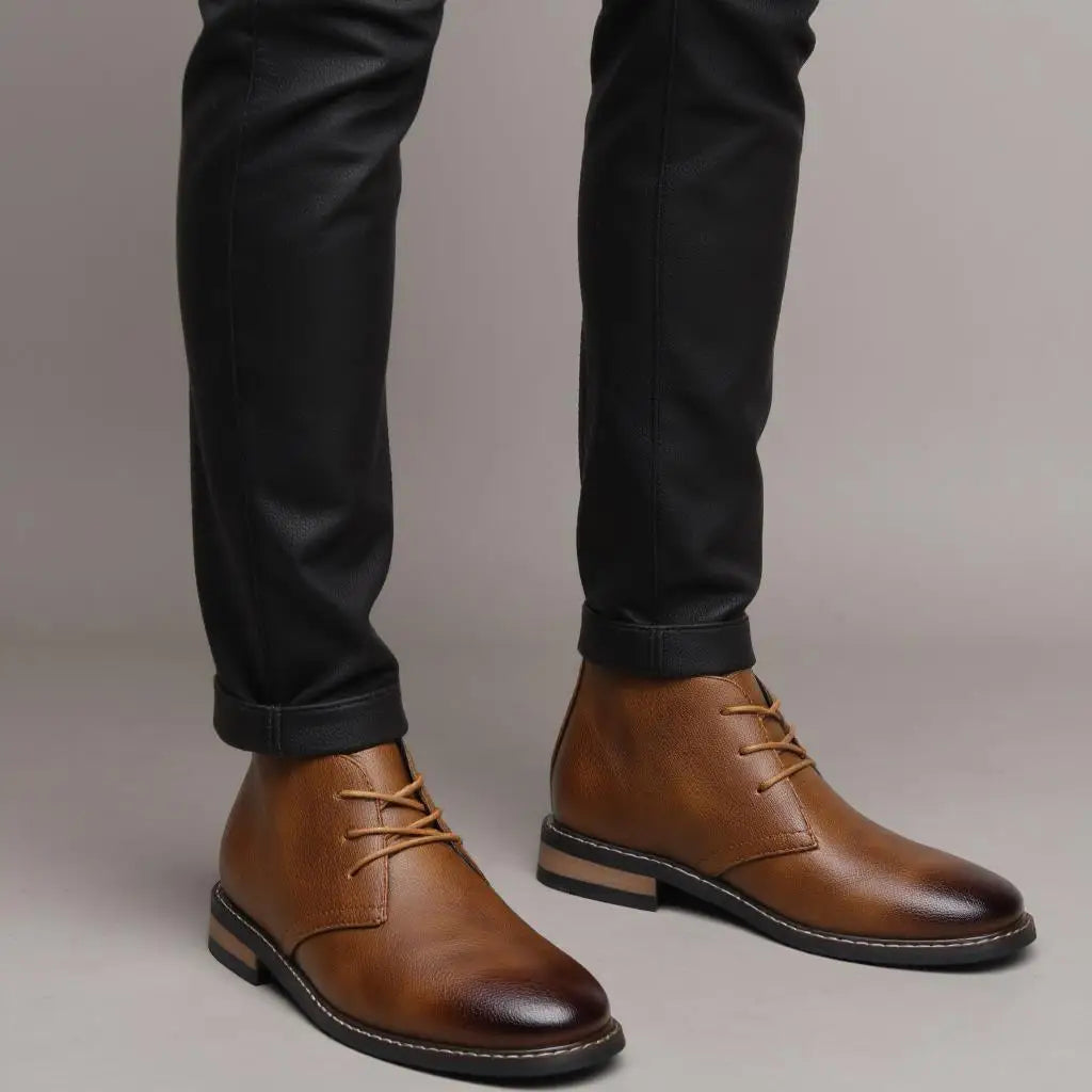 LOR MALE Boots Men Brand 2026 Casual Comfortable Retro Fashion Ankle Boots