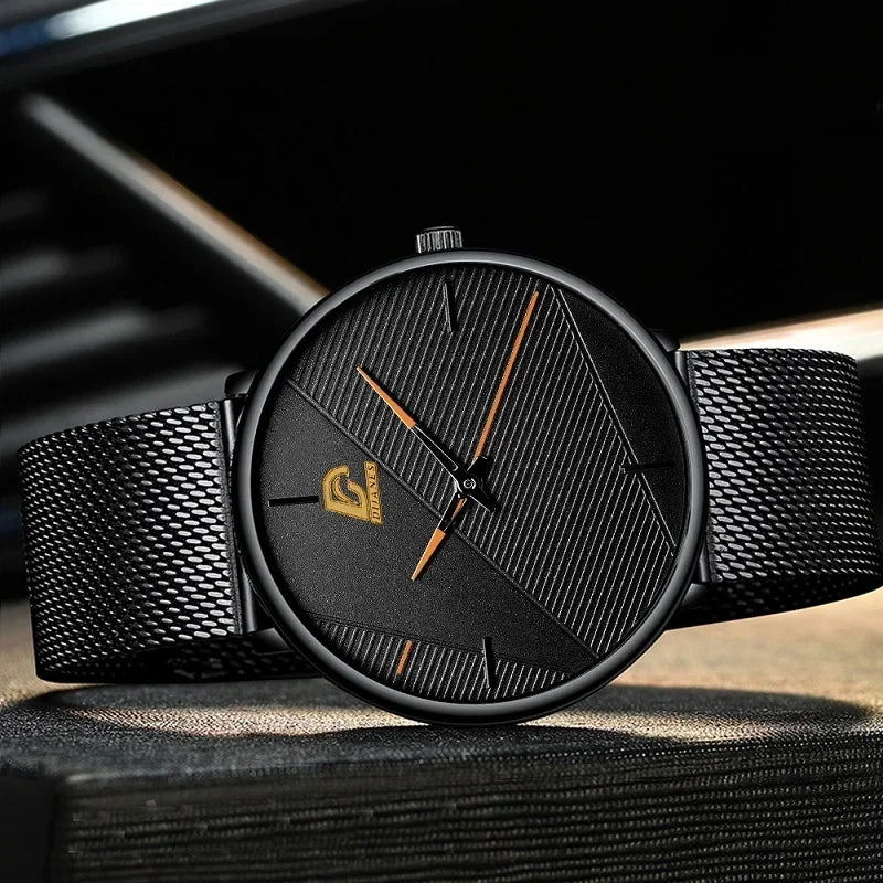 LOR MALE reloj hombre Watches 2023 Minimalist Ultra-thin Watch Simple Men Business Quar