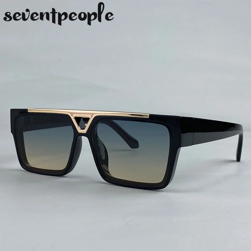LOR MALE Polarized Classic Square Punk Sunglasses Men 2026 Luxury Brand Vintage Steampunk Driving Sunglass For Male Trendy Outdoor Shade