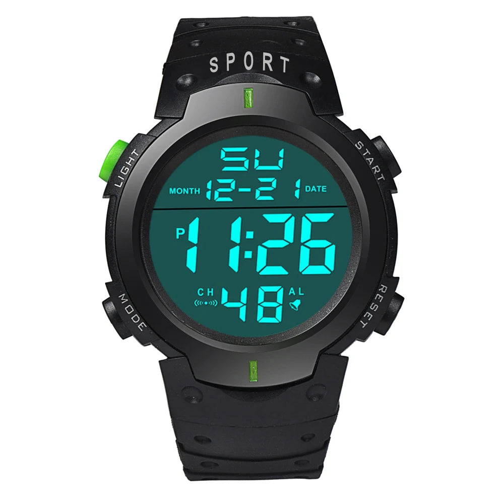 LOR MALE Men Electronic Watch Sports Watches Waterproof Luminous Multifunction Outdoor 3