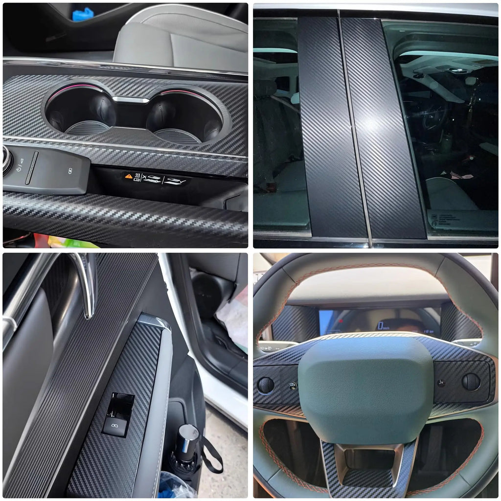 LOR MALE Carbon Fiber Automotive Adhesive Tape Roll Matte Black Protective Car Film Self-Adhesive Film 3D Vinyl Car Film Accessories