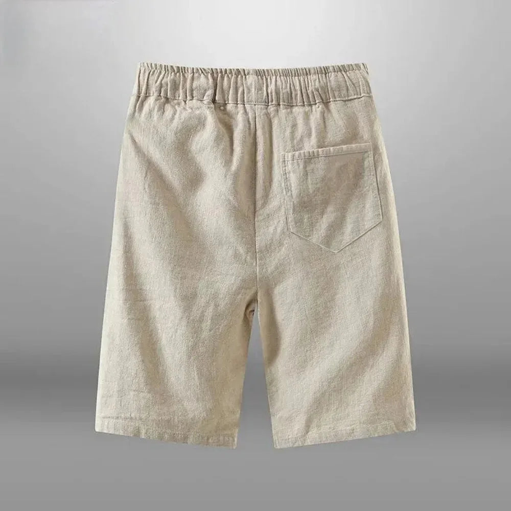 LOR MALE Men Shorts for Men Cotton Linen Casual Breathable Beach Shorts Men's Short Sweatpants Vacation Gym Basketball