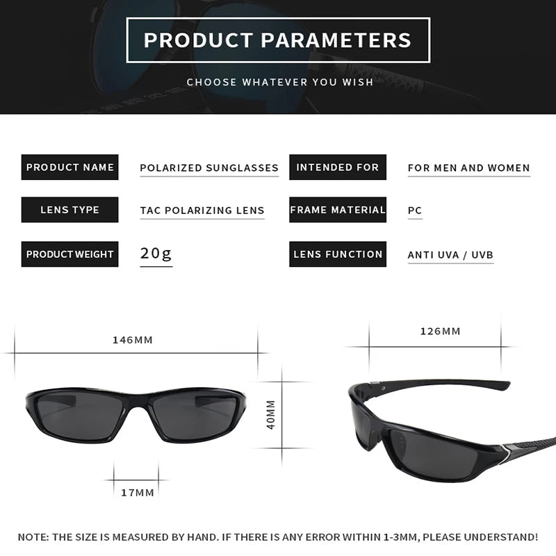LOR MALE Polarized Fishing Sunglasses Men Women Sun Glasses Fishing Camping Driving Eyewear Outdoor Sports Goggles UV400 Sunglasses