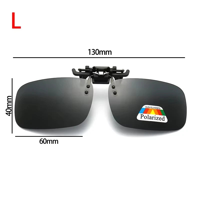LOR MALE Polarized Clip Sunglasses Myopia Glasses Clip Driver Goggles Fishing Night Vis