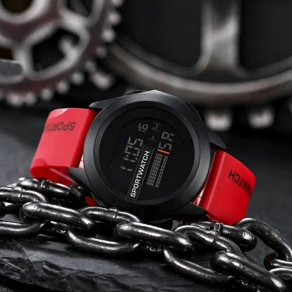 LOR MALE Sports Watches Alarm Clock Multifunction Men LED Digital Watch Waterproof Fitn
