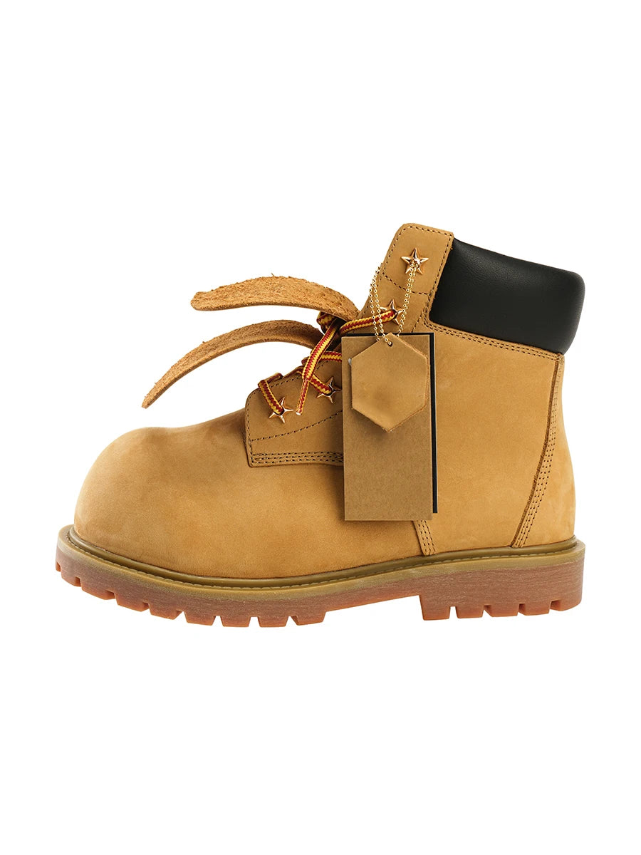 LOR MALE Design Boots High Top Commuter Shoes Thick Bottom Heightening Autumn Wear Resistant Rubber Outsole