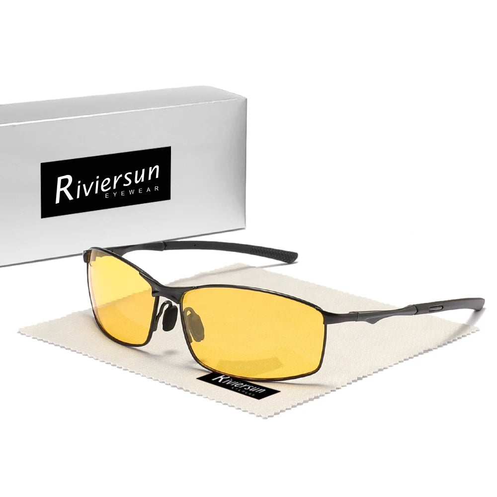 LOR MALE Polarized Alloy Rectangular Sunglasses Glasses Male Sun Glasses Fishing Drivin 2