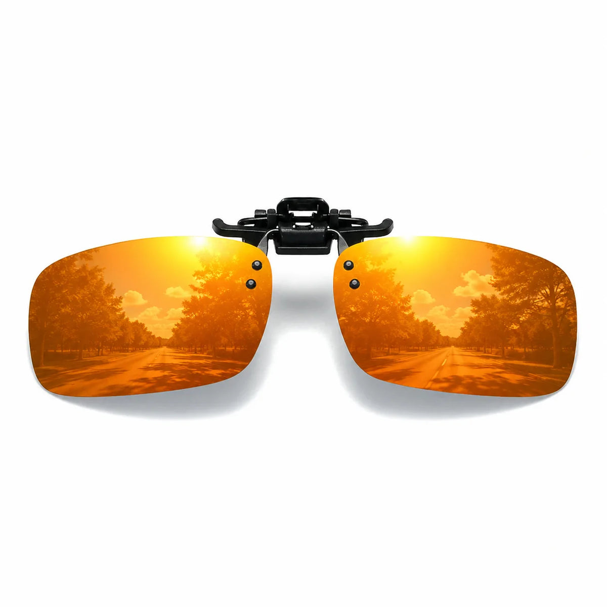 LOR MALE Polarized Clip On Sunglasses for Men Women Sports Fishing Driving Hiking Fit Over Prescription Glasses