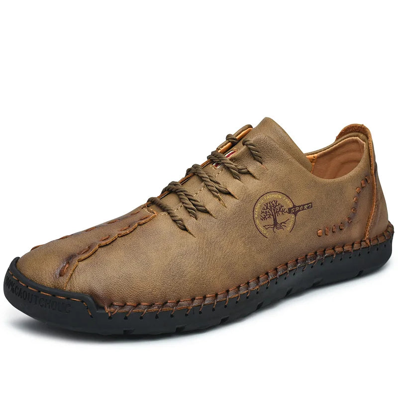 LOR MALE Handmade Genuine Leather Casual Men's Shoes Comfortable Soft Sneakers High Quality Man Loafers Fashion Walking Shoes Plus Size
