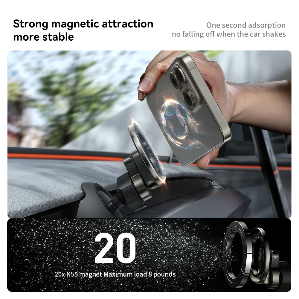 LOR MALE YZ For Tesla Model 3 Y/YL Highland Juniper Magnetic Car Phone Holder 360 Degree Rotation Metal Car Mount for All  Phones