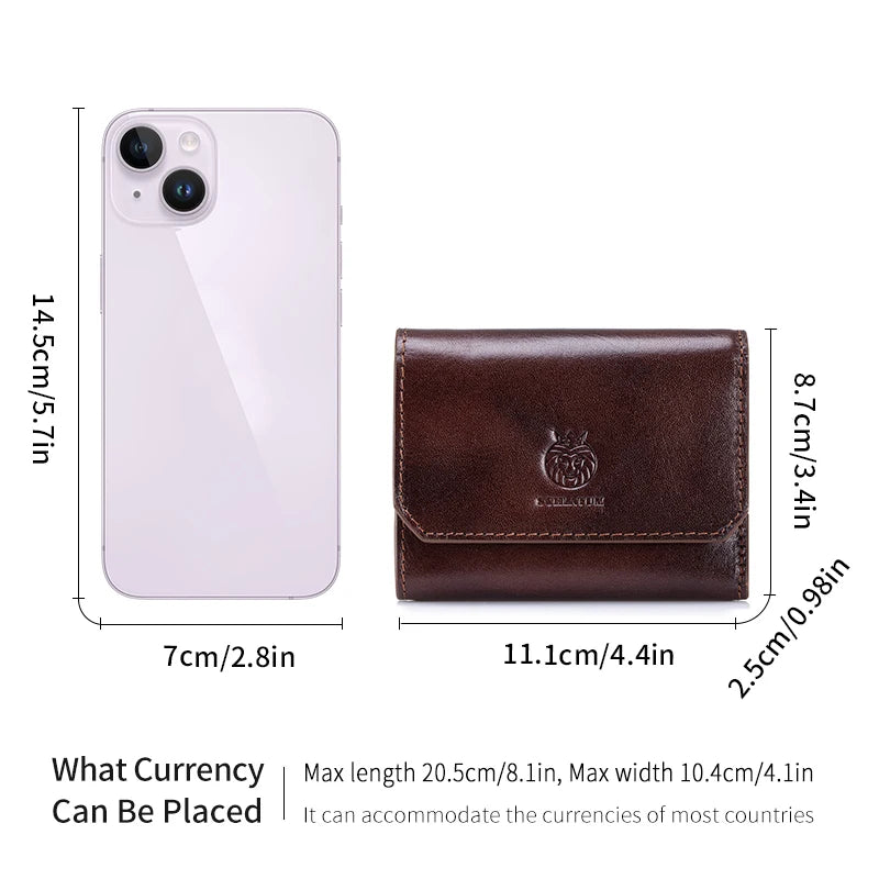 LOR MALE Genuine Leather RFID Wallet