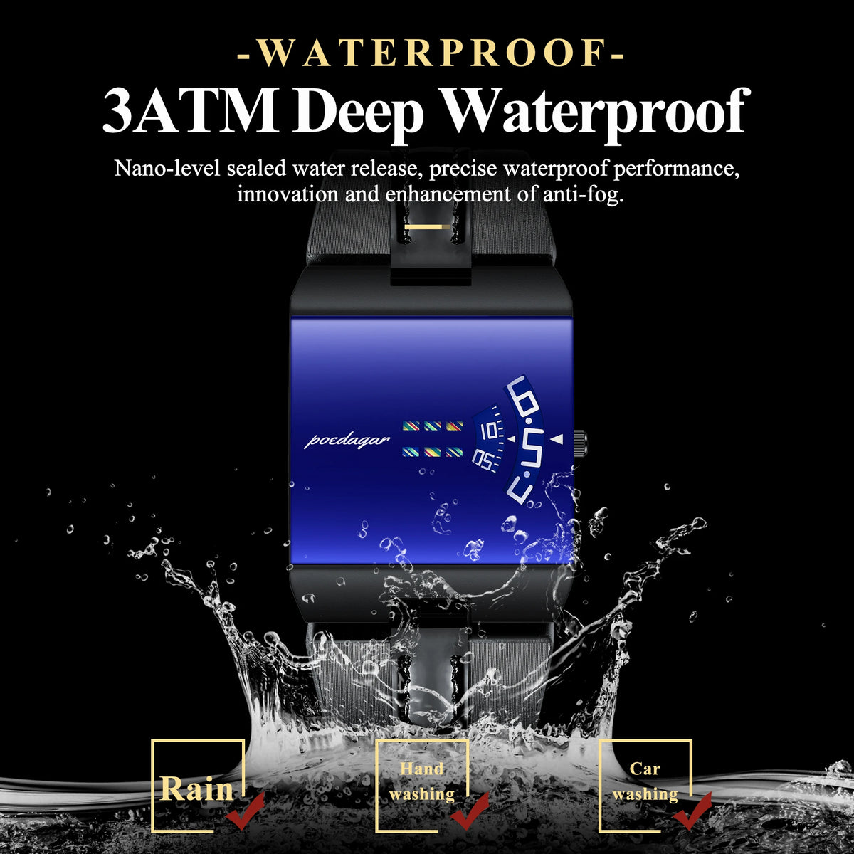 LOR MALE POEDAGAR Top Unique Man Watch Waterproof Casual Watch Sports Military Leather