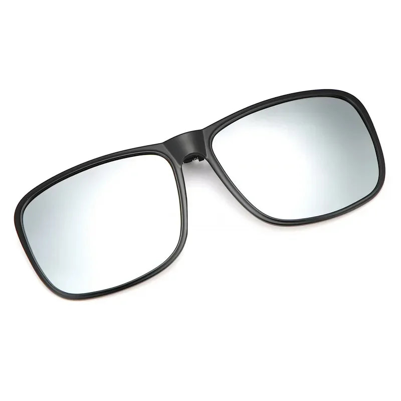 LOR MALE Polarized Clip On Sunglasses Men Car Driver Goggles Night Vision Glasses Anti Glare Vintage Square Glasses UV400 Shades Oculos
