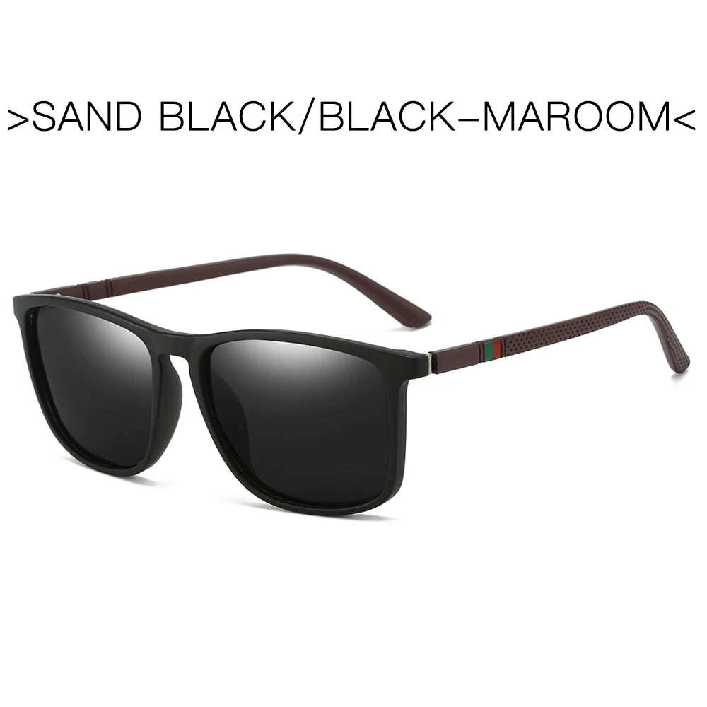 LOR MALE Sports Sunglasses for Men Polarized Comfortable Wear Square Sun Glasses Male Light Weight Eyewear Accessory with Origina UV400