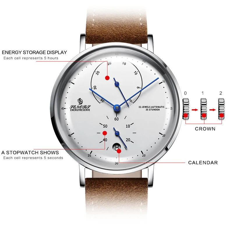 LOR MALE Watch Top Brand Luxury Sport Automatic Mechanical Watches Military Style Water
