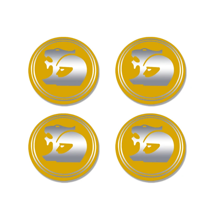 LOR MALE Aluminum 4PC 56mm Logo Badge Car Wheel Center Hub Caps Emblem Stickers For Holden Commodore Captiva Cruze Caprice VZ Accessories