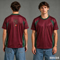 Men Brazil Football Jersey Gradient Stripe Short Sleeve Soccer T-shirt Number 90 Flag Print Crew Neck Casual Sports Fan Tee