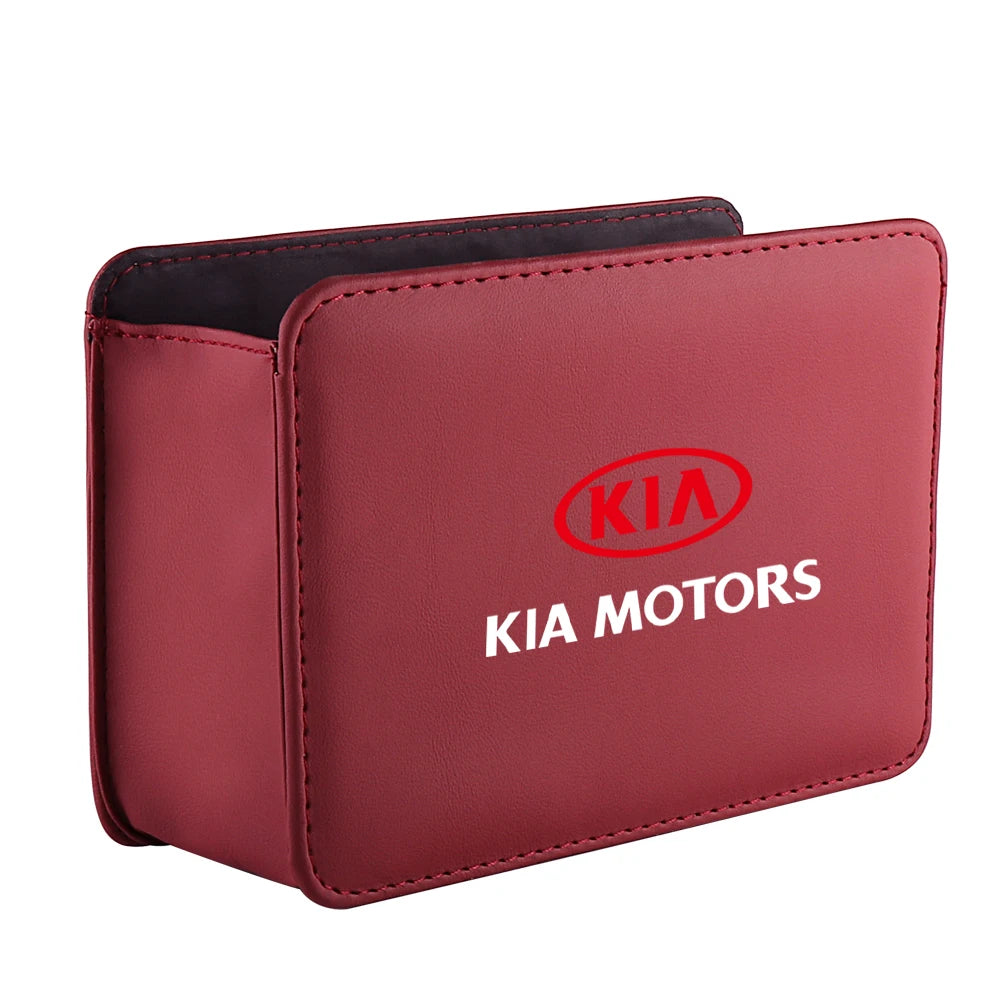 LOR MALE Car Accessories Side Door Seat Back Organizer Box Leather Storage Bags For KIA Rio Ceed Sportage Cerato Sorento Picanto Optima
