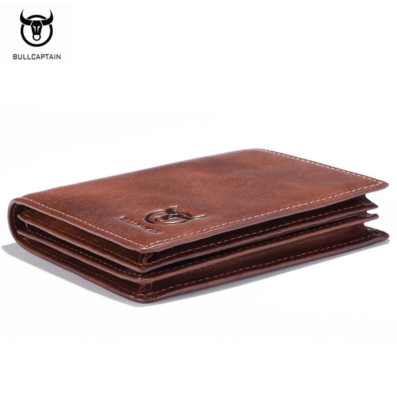 LOR MALE Men's High-End Genuine Leather Wallet, Short Style, Multi-Card Holder, Embossed Ultra-Thin Bi-Fold Wallet, Large Capacity, Multi-Card Slots, Credit Card Holder, Multifunctional Coin Purse, Men's Wallet, Men's Valentine's Day