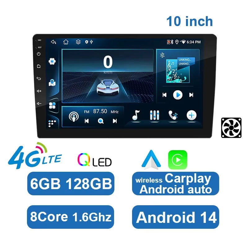 LOR MALE ESSGOO 7 9 10 Car Radio Android Auto Carplay Car Stereo Multimedia Player Universal WIFI GPS Autoradio Car Intelligent Systems