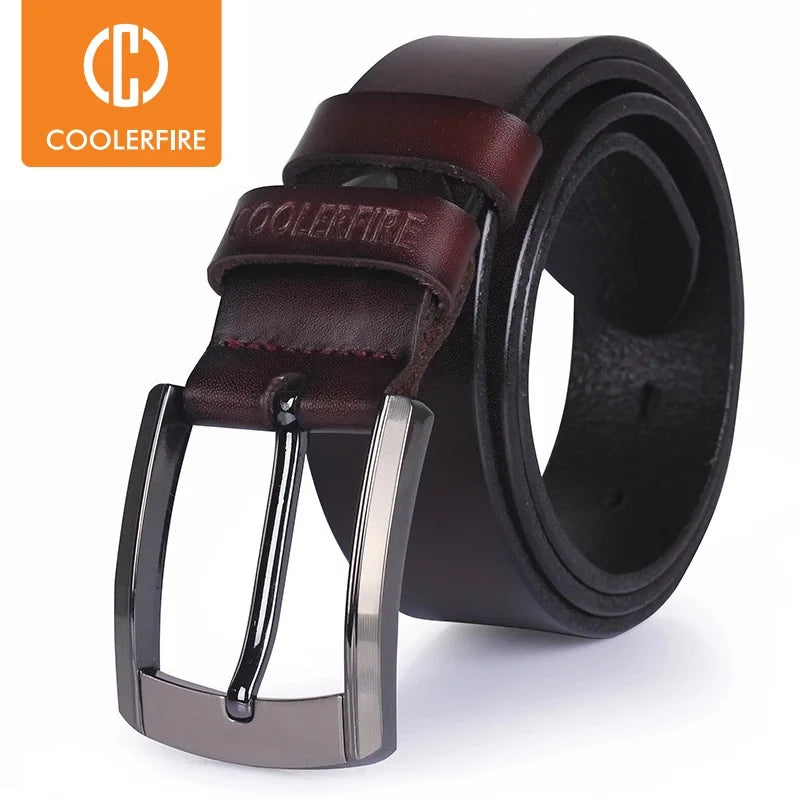 LOR MALE Men High Quality Genuine Leather Belt Luxury Designer Belts Men Cowskin Fashion Strap Male Jeans for Man Cowboy