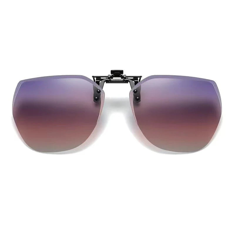 LOR MALE Polarized Clip On Sunglasses Men Women Photochromic Car Driver Goggles Night 2