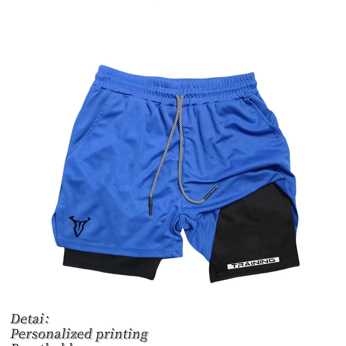 LOR MALE Men Running Shorts 2 in 1 Double-deck Sport Shorts Sportswear Gym Fitness Short Pants Training Jogging Bottom Men's Clothing