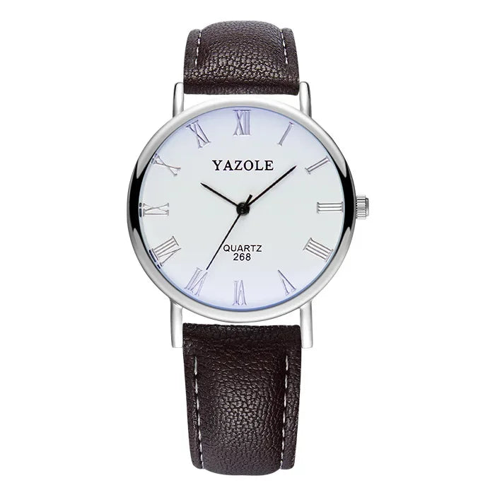 LOR MALE Fashion Wrist Watches for Men Top Brand Analog Men's Quartz Watches Leather Band Casual Business Men Watches Relogio Masculino