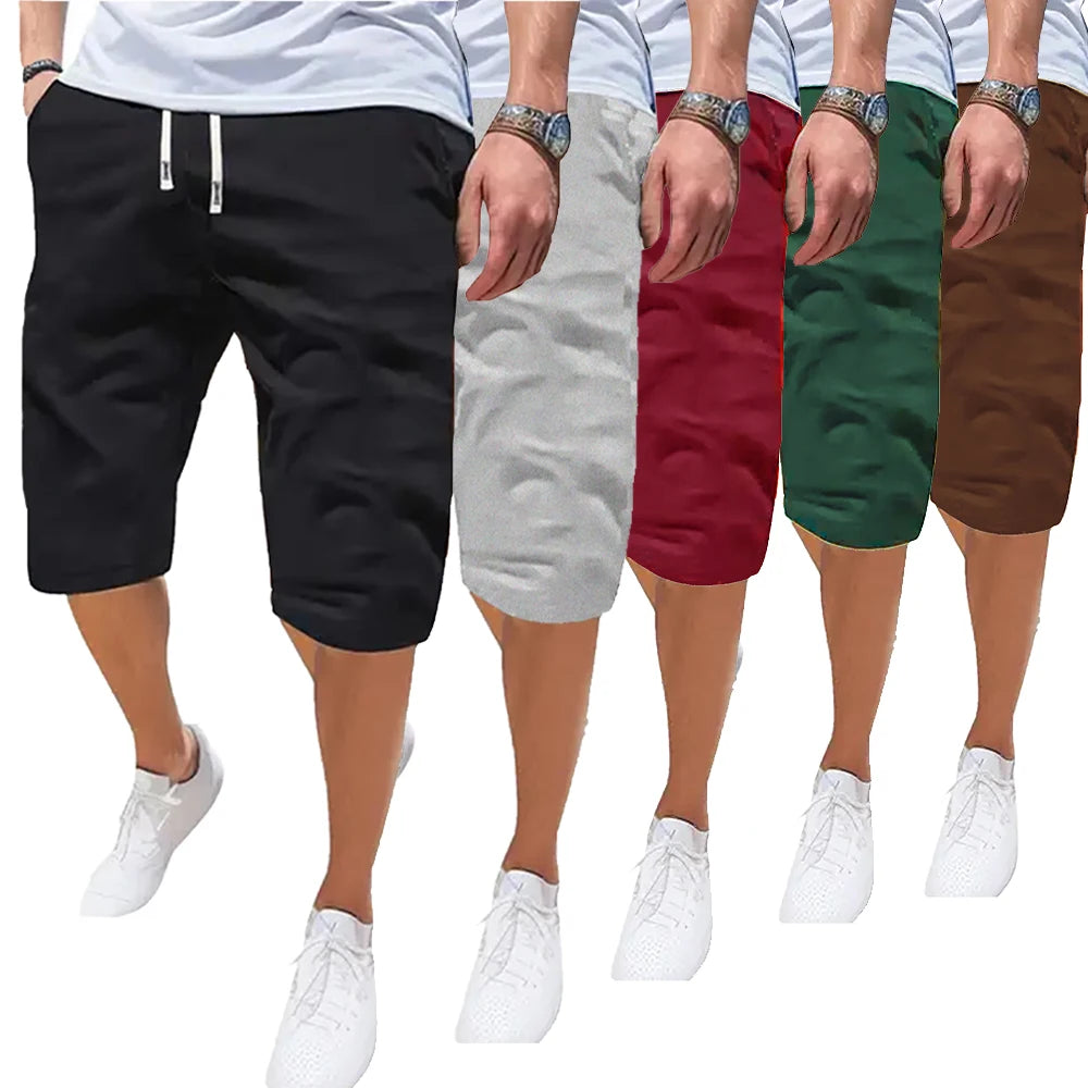 LOR MALE Men's Sports Shorts Breathable Thin Loose Casual Shorts Fashion Beach Comfortable Five Pants Outdoor Running Fitness Short Pants