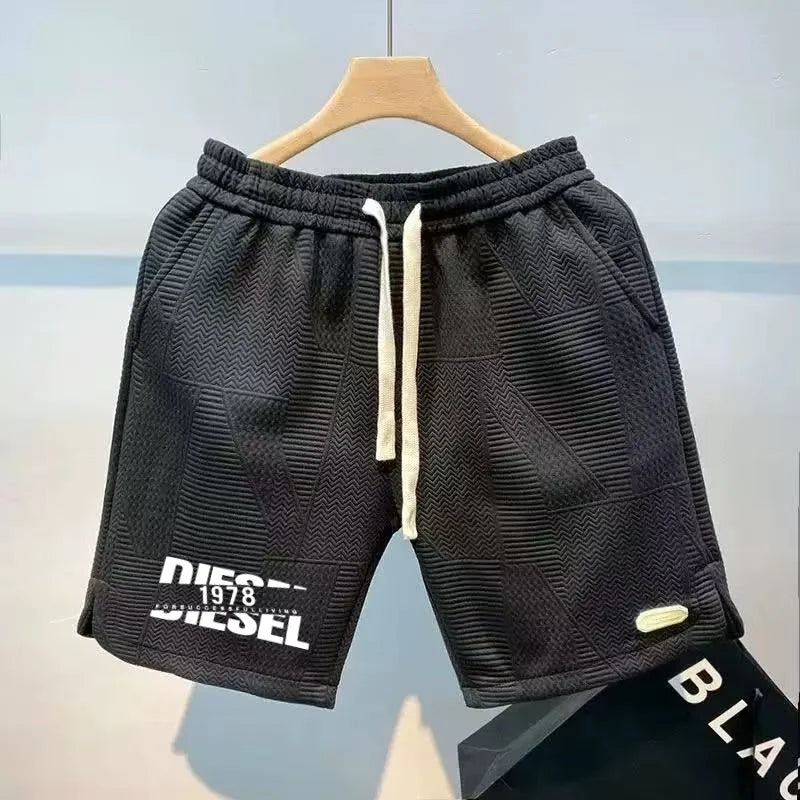 LOR MALE 2026 trendy men's spring and summer fashionable casual printed shorts, comfortable running sports shorts