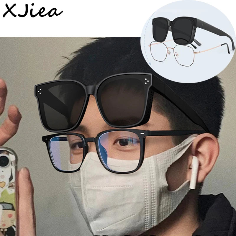 LOR MALE Polarized Sunglasses Men Women Wear Over Myopia Prescription Glasses Fashion Designer Outdoor Fishing Driving Goggles