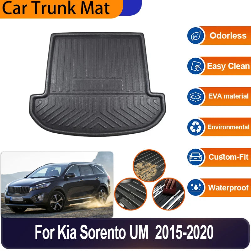 LOR MALE For Kia Sorento UM MK3 KX4 Accessories 2015 2016 2017 2018 2019 2020 Car Trunk Pads Cargo Liner Anti Dirty Mat Auto Accessories