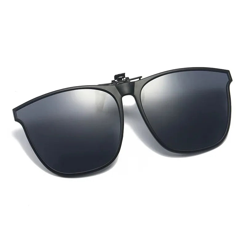 LOR MALE Polarized Clip On Sunglasses Men Car Driver Goggles UV400 Sun Glasses Anti Glare Vintage Square Glasses