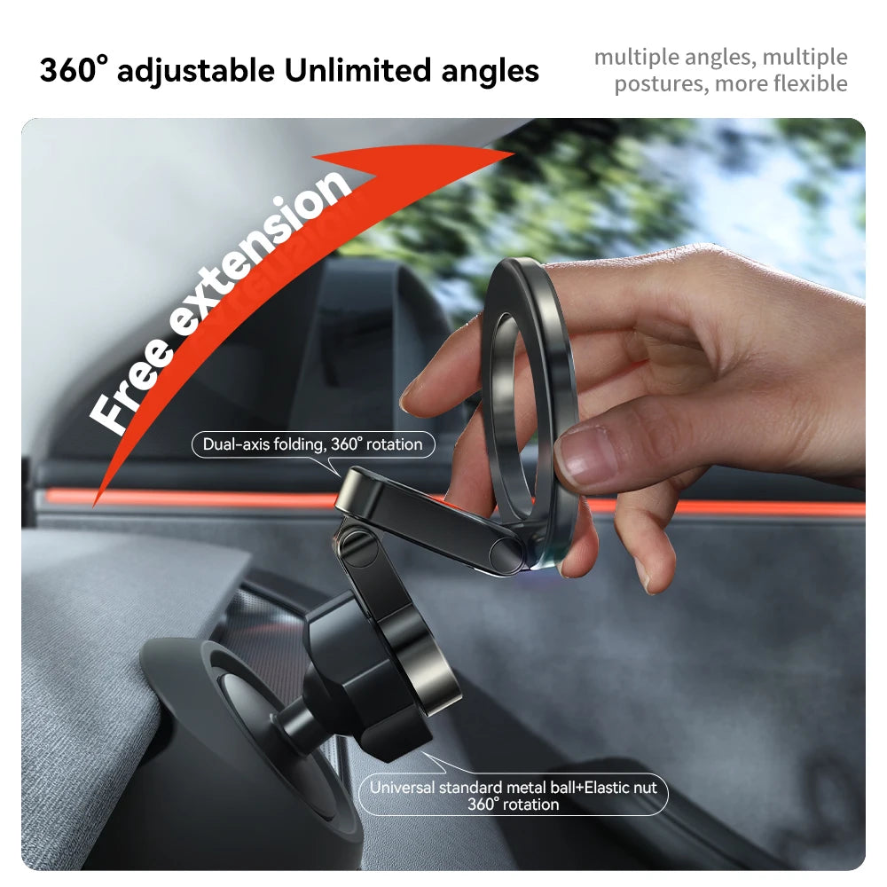 LOR MALE YZ For Tesla Model 3 Y/YL Highland Juniper Magnetic Car Phone Holder 360 Degree Rotation Metal Car Mount for All  Phones