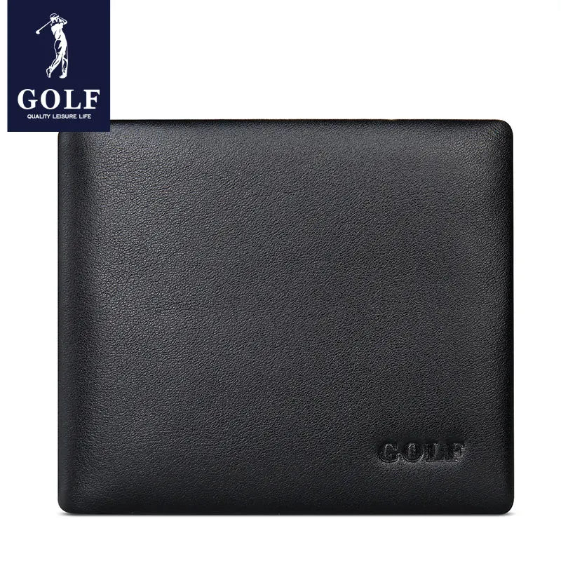 LOR MALE Golf men short wallet 2024 trend Leather Business Wallet Horizontal Section