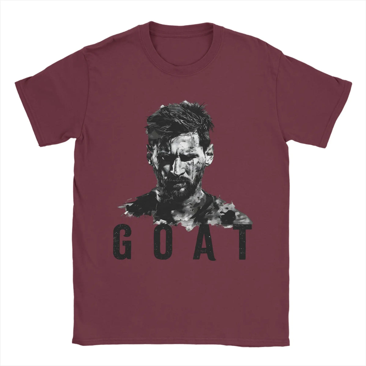 LOR MALE Men T-Shirts Football Messis Leisure Cotton Tee Shirt Short Sleeve  T Shirts Round Neck Clothing Unique