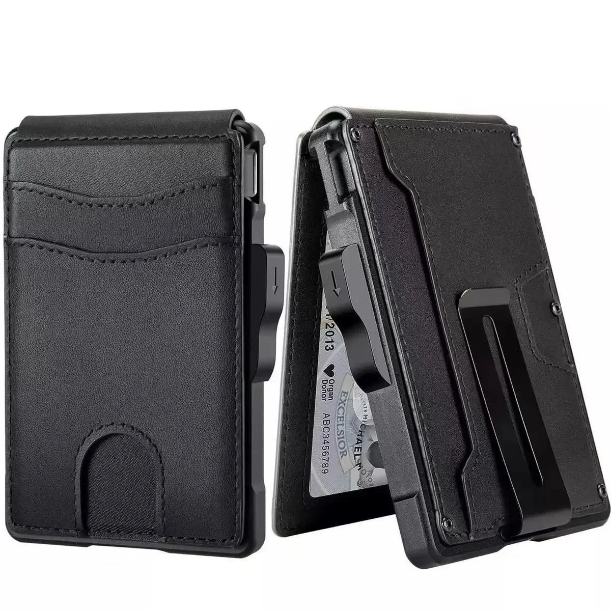 LOR MALE Wallet Minimalist Wallet 9-13 Cards Slim Compact Wallet with Money Clip